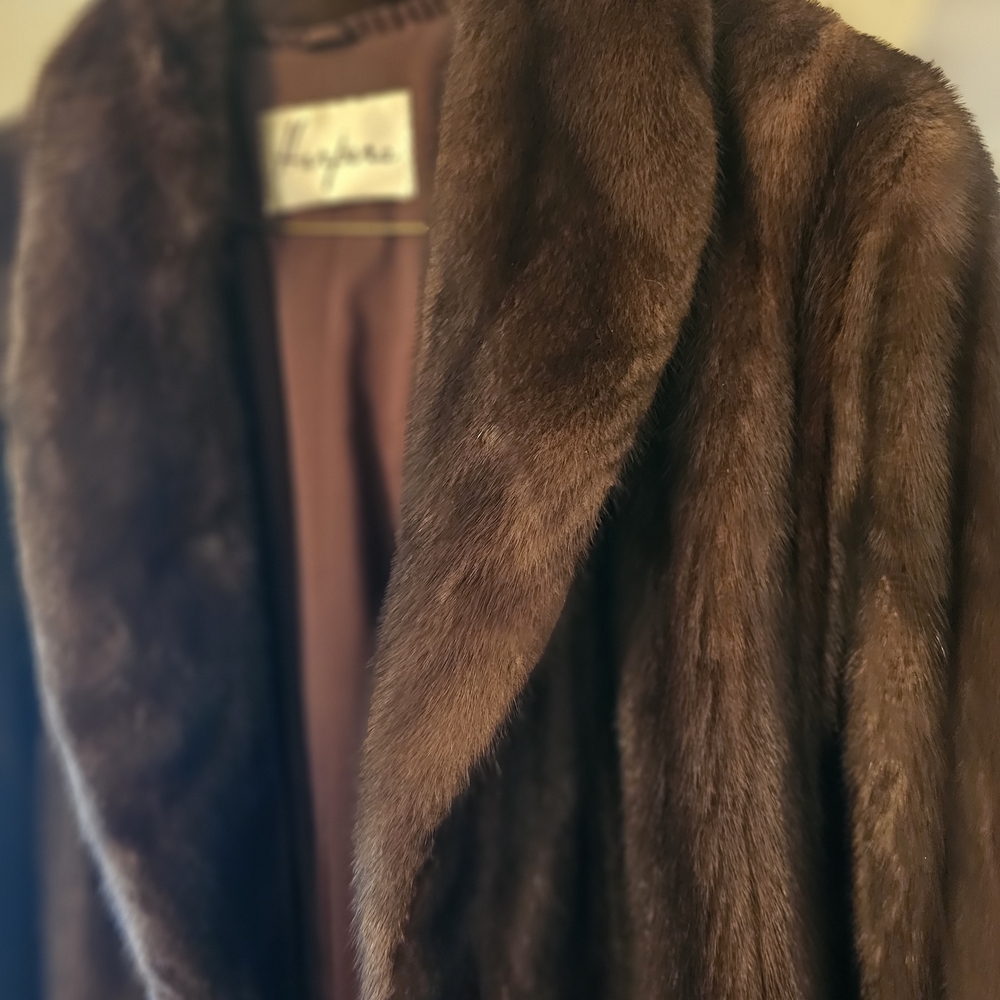 Harper Elegant Brown Full Length MINK Fur Coat